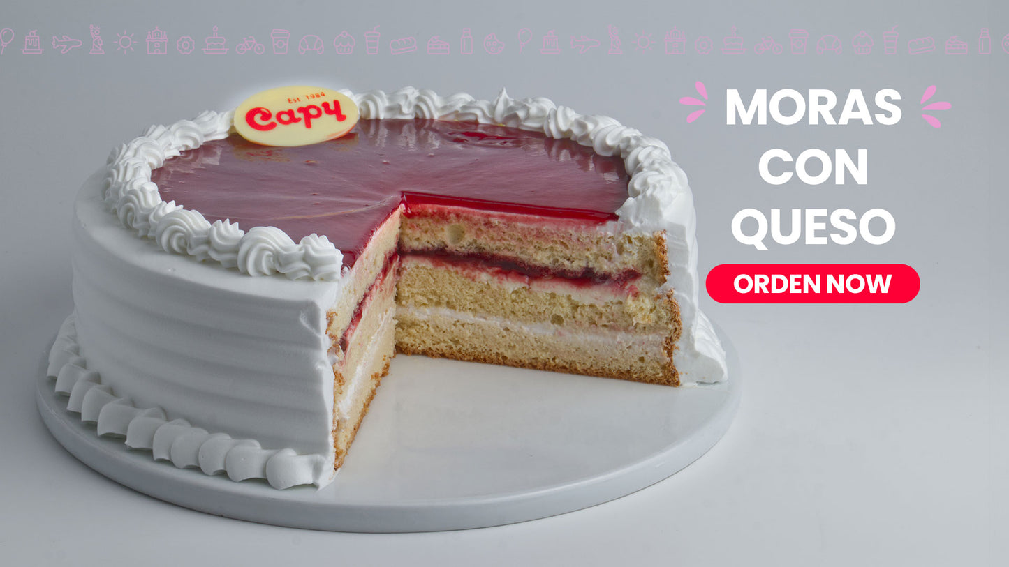 Pastel Tres Leches de Moras con Queso